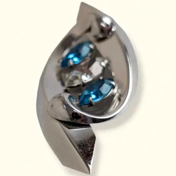 🍁Vintage Bond Boyd 925 Rhinestone Brooch - Picture 2 of 6